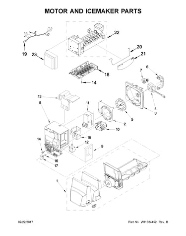 Motor and icemaker parts