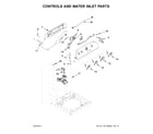 Whirlpool 4KWTW4815FW0 controls and water inlet parts diagram