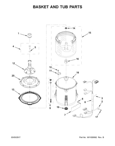 Basket and tub parts
