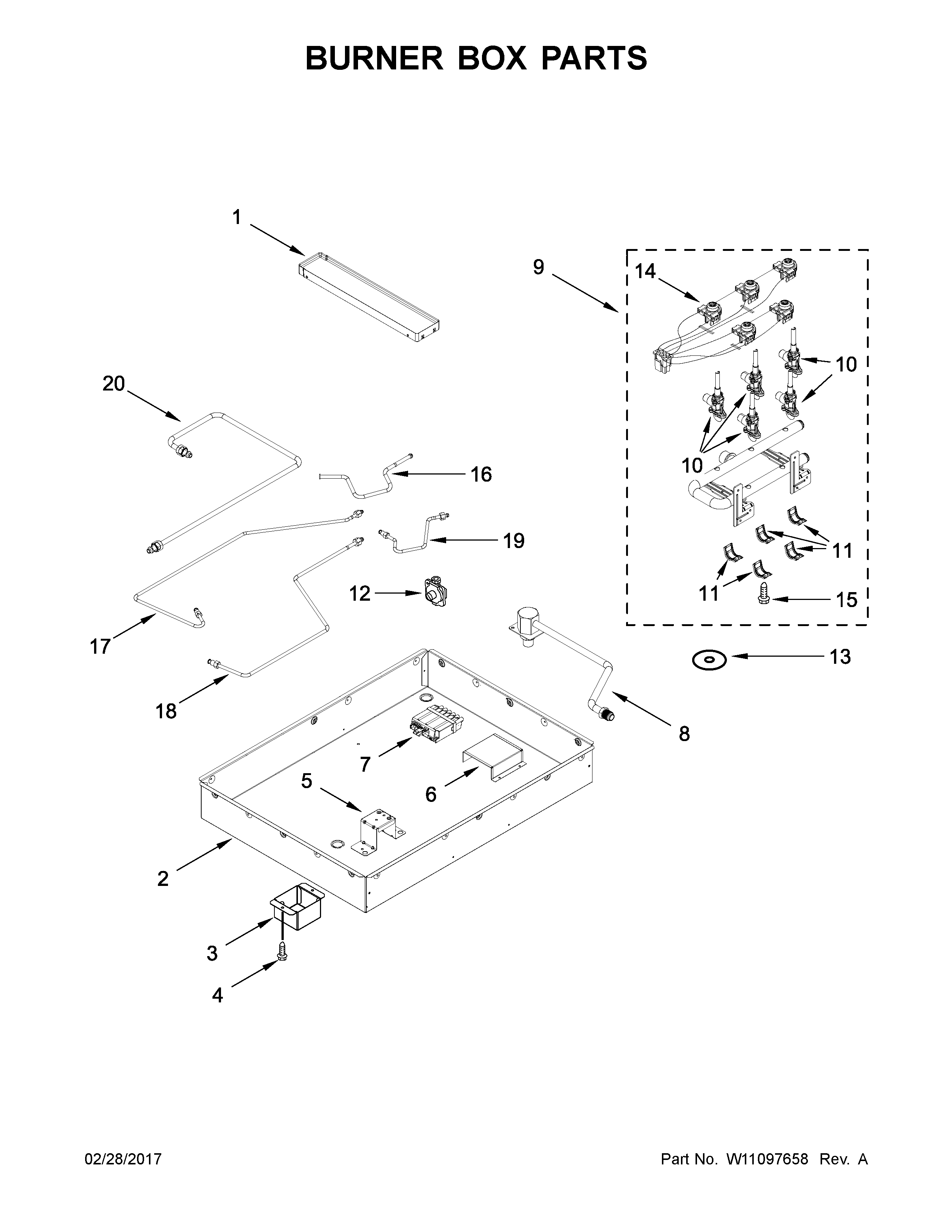 Burner box parts