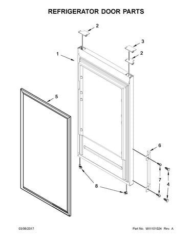 Refrigerator door parts