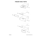 Whirlpool URB551WNGZ0 freezer shelf parts diagram