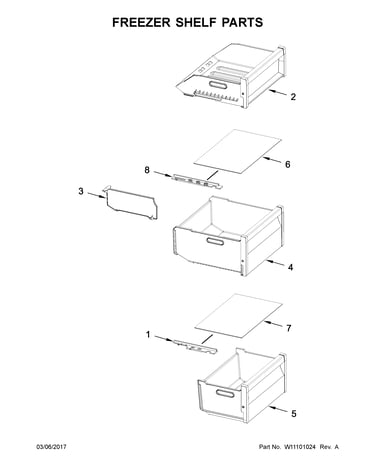 Freezer shelf parts