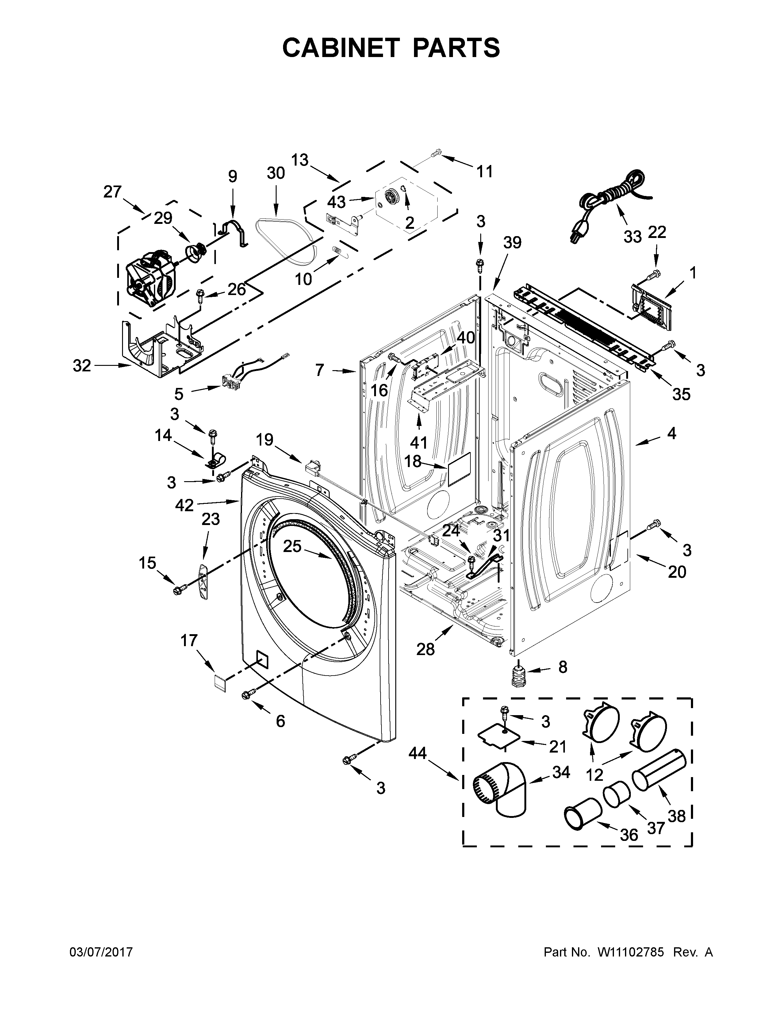 Cabinet parts