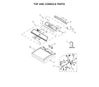 Maytag MGDB835DW0 top and console parts diagram