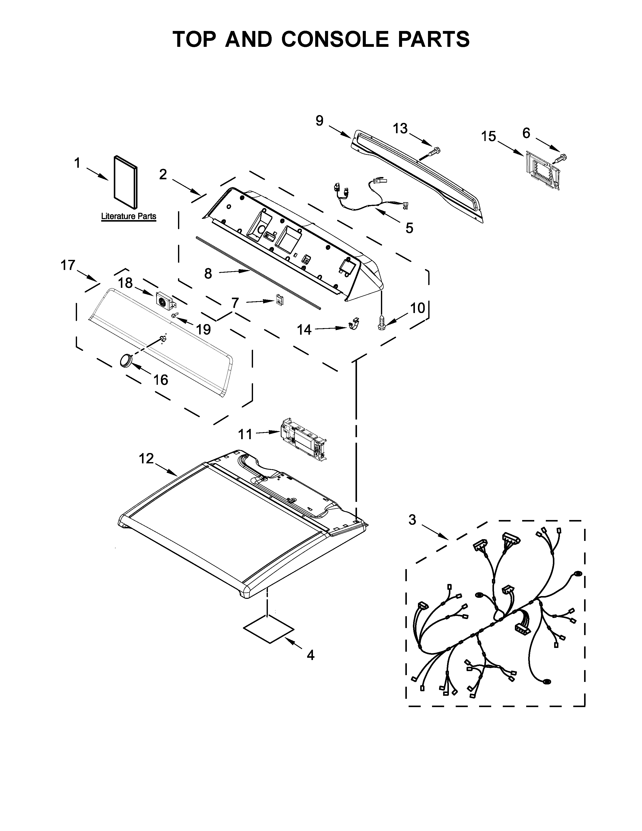 Top and console parts