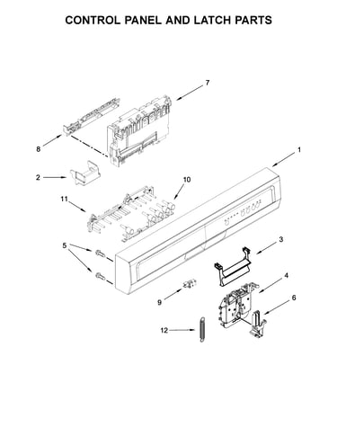 Control panel and latch parts