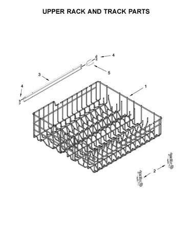 Upper rack and track parts