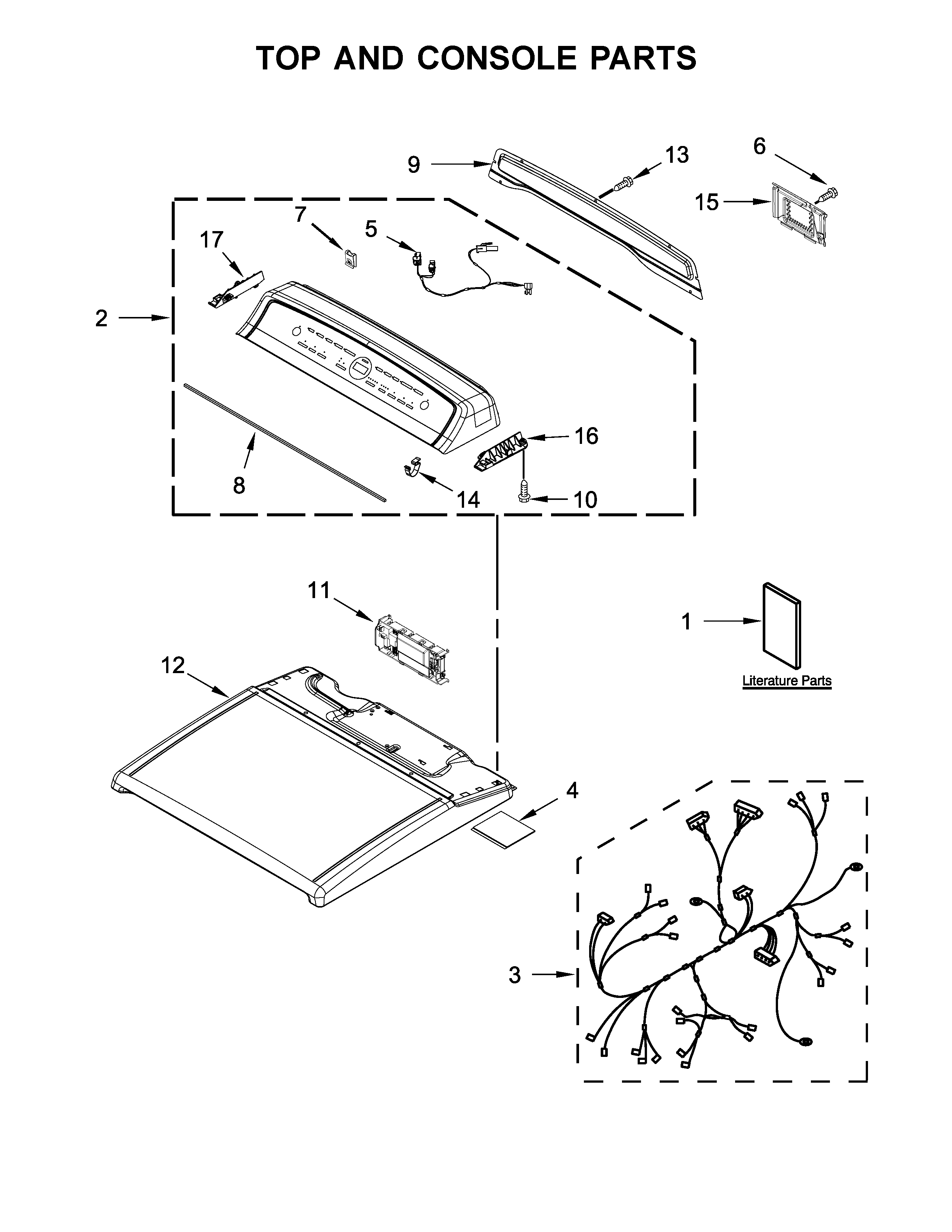 Top and console parts