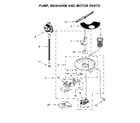 Whirlpool WDF560SAFB0 pump, washarm and motor parts diagram