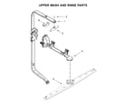 Whirlpool WDF560SAFW0 upper wash and rinse parts diagram