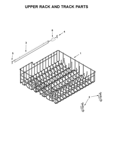 Upper rack and track parts