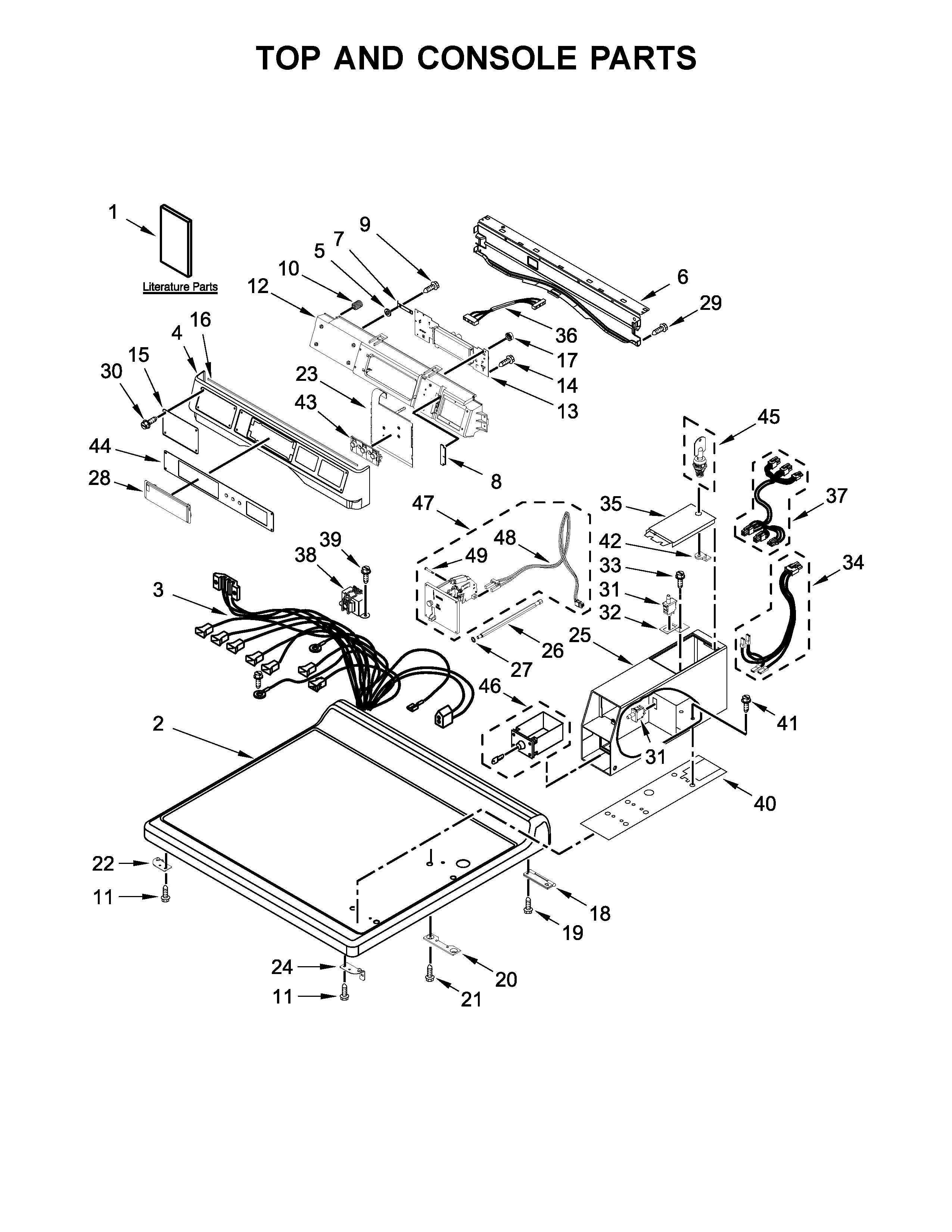 TOP AND CONSOLE PARTS