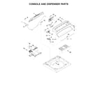 Whirlpool WTW8000DW3 console and dispenser parts diagram