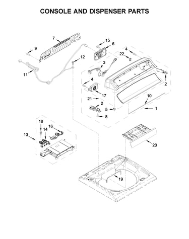 Console and dispenser parts