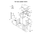 Whirlpool WTW7000DW2 top and cabinet parts diagram