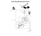 Whirlpool WDP370PAHW0 pump, washarm and motor parts diagram