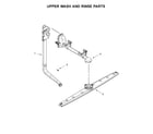 Whirlpool WDP370PAHW0 upper wash and rinse parts diagram
