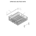 Whirlpool WDP370PAHB0 upper rack and track parts diagram