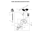 Whirlpool WDF330PAHB0 pump, washarm and motor parts diagram