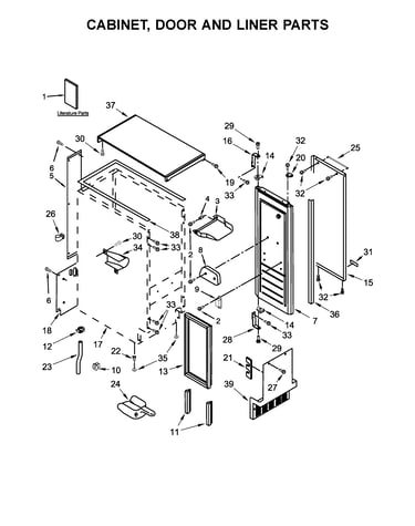 Cabinet, door and liner parts
