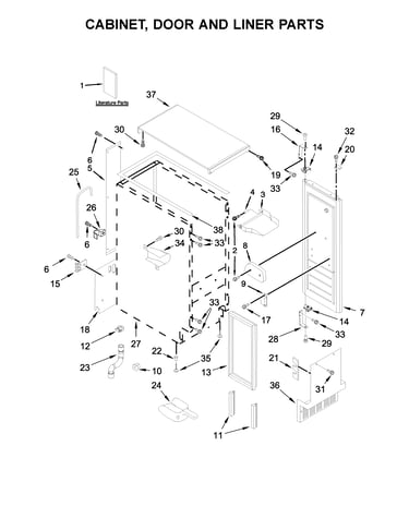Cabinet, door and liner parts