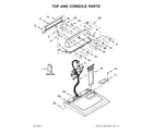 Maytag MEDX6STBW0 top and console parts diagram