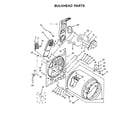 Maytag MEDX6STBW0 bulkhead parts diagram