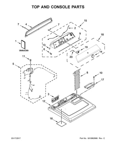 Top and console parts