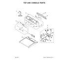 Maytag MGDB835DW3 top and console parts diagram