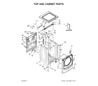 Maytag 7MMHW5500FW1 top and cabinet parts diagram
