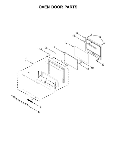 Oven door parts