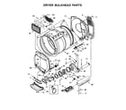 Whirlpool WET4027EW0 dryer bulkhead parts diagram