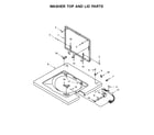 Whirlpool WET4027EW0 washer top and lid parts diagram