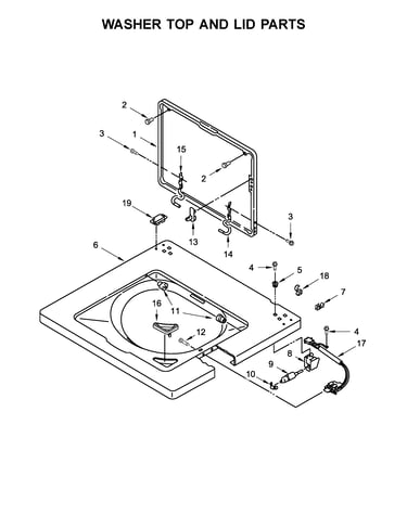 Washer top and lid parts