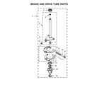 Whirlpool WET4027EW0 brake and drive tube parts diagram