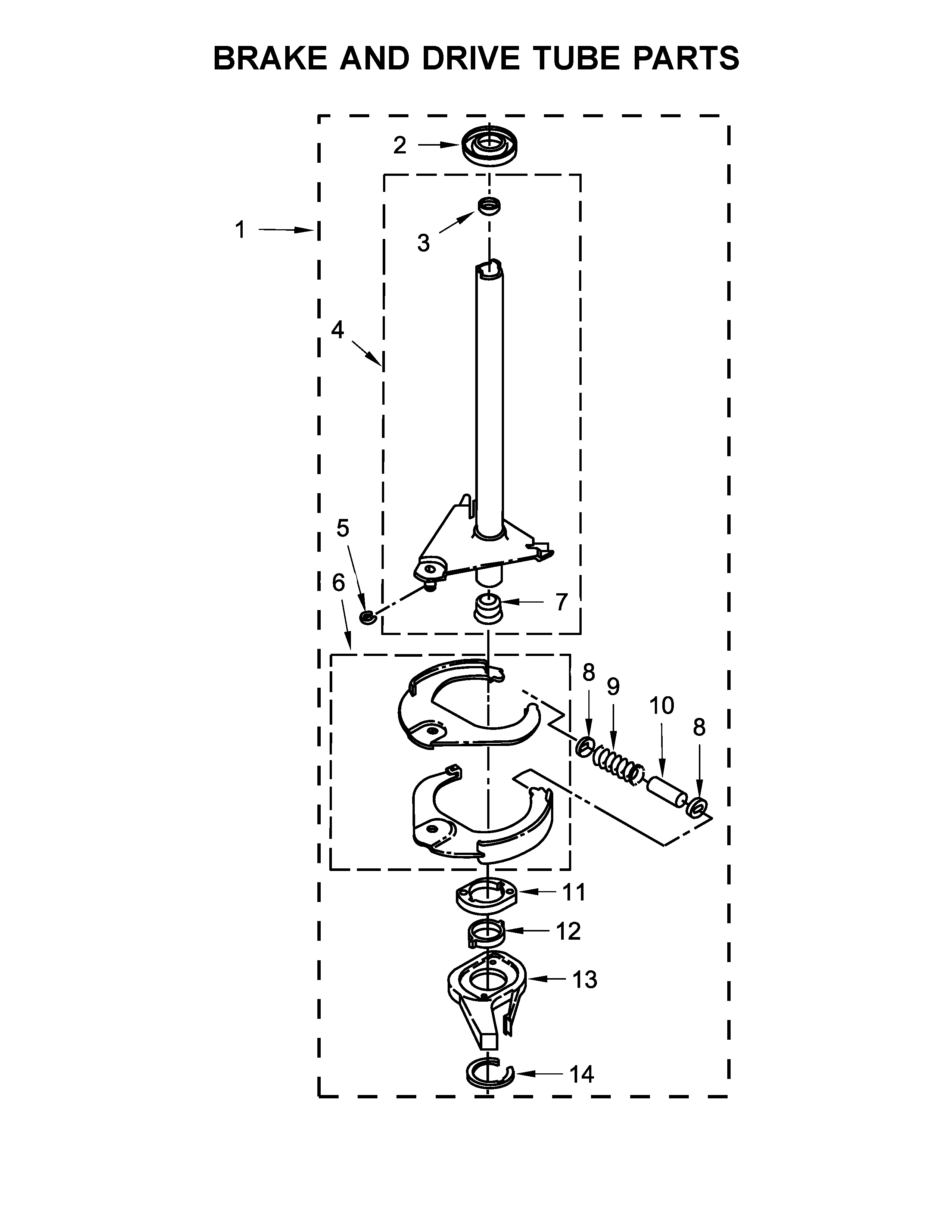 Brake and drive tube parts