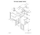 Whirlpool WTW4815EW1 top and cabinet parts diagram