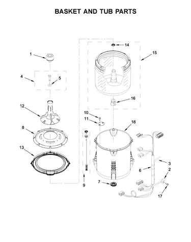 Basket and tub parts