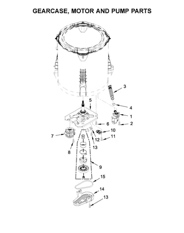 Gearcase, motor and pump parts