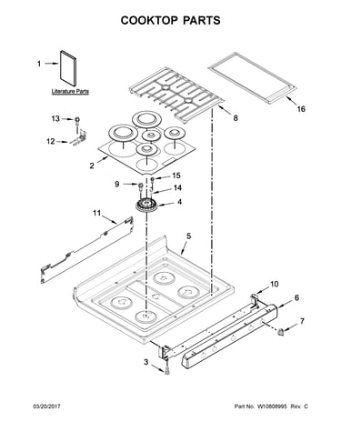 Cooktop parts