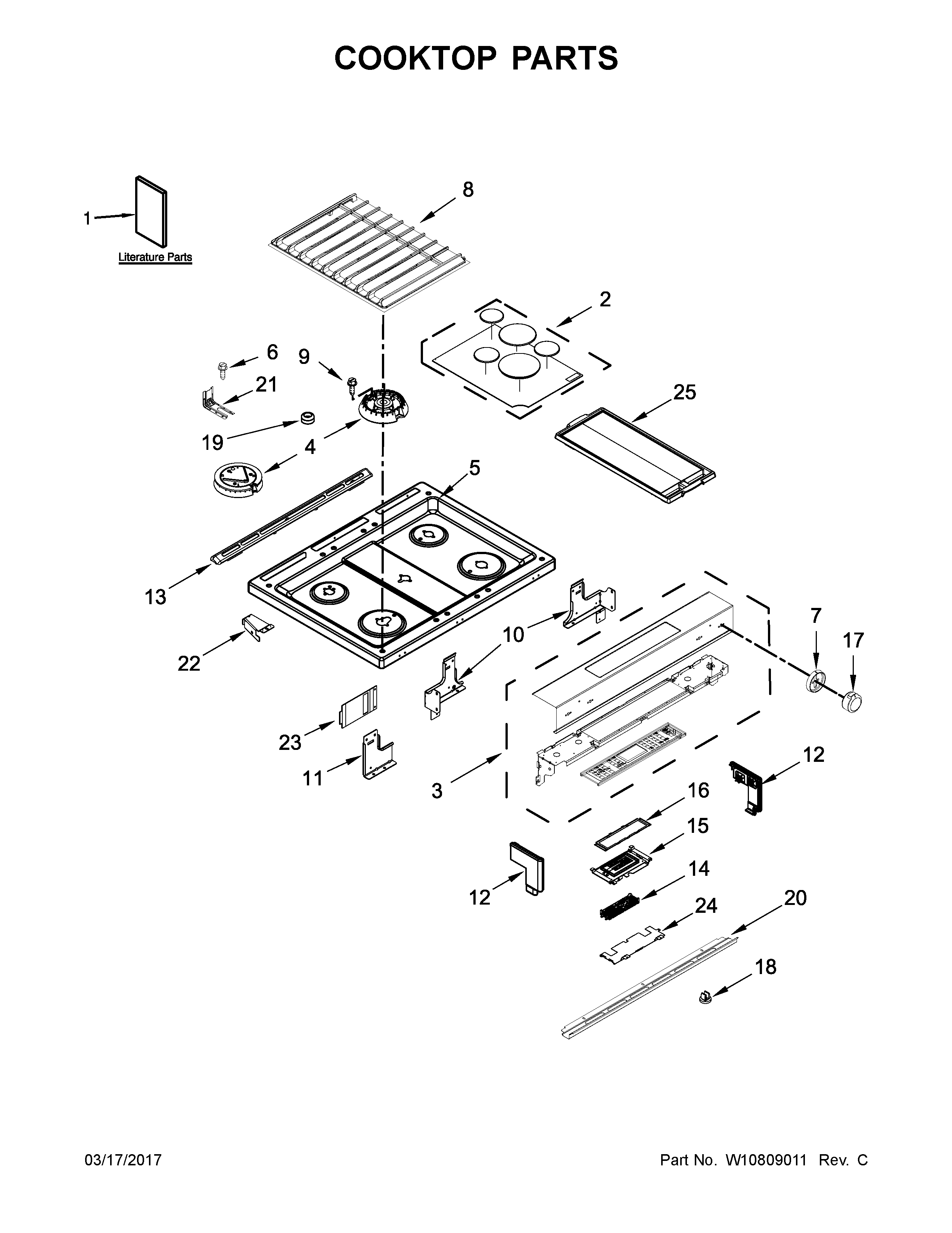 Cooktop parts
