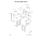 Whirlpool WTW4810EW1 top and cabinet parts diagram