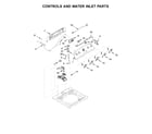 Whirlpool WTW4810EW1 controls and water inlet parts diagram