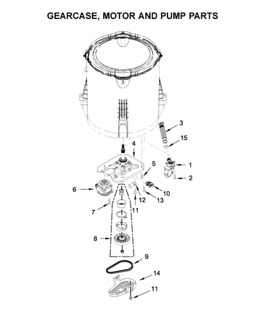 Gearcase, motor and pump parts