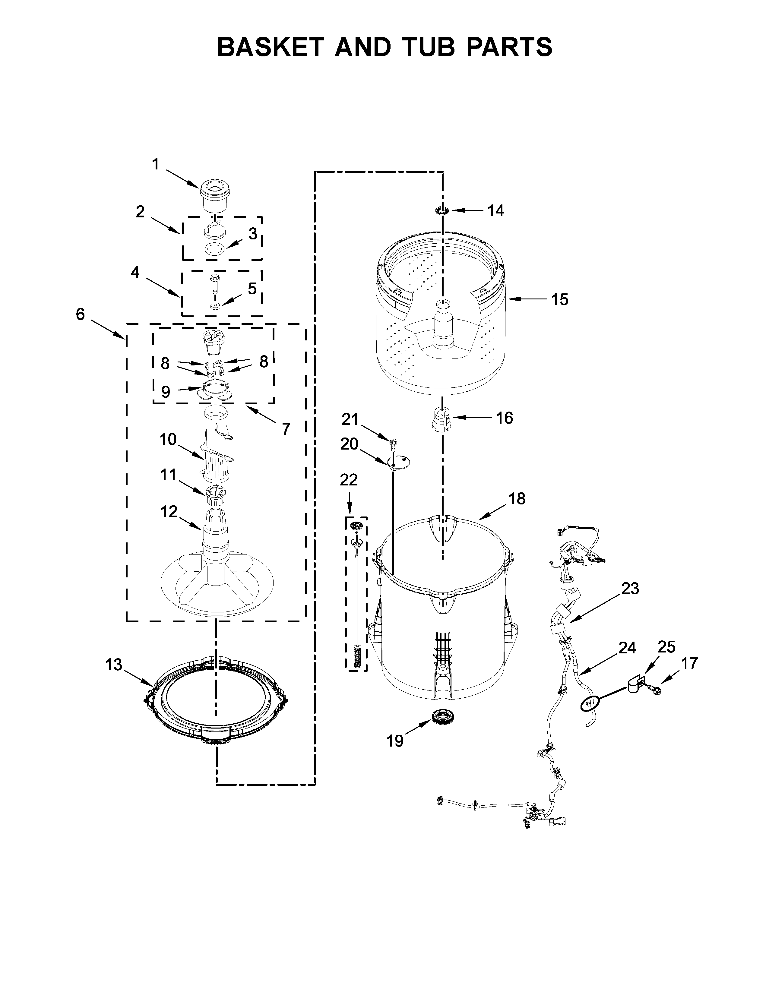 BASKET AND TUB PARTS