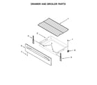 Whirlpool WFE520S0FS0 drawer and broiler parts diagram