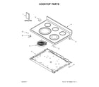 Whirlpool WFE775H0HB0 cooktop parts diagram