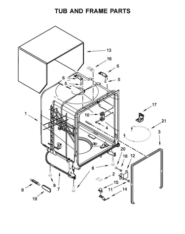 Tub and frame parts