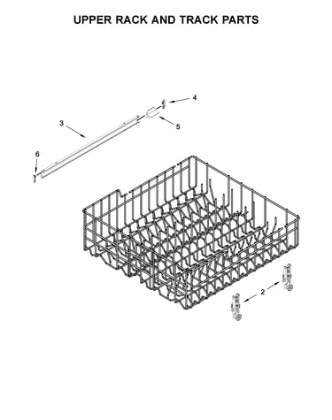 Upper rack and track parts